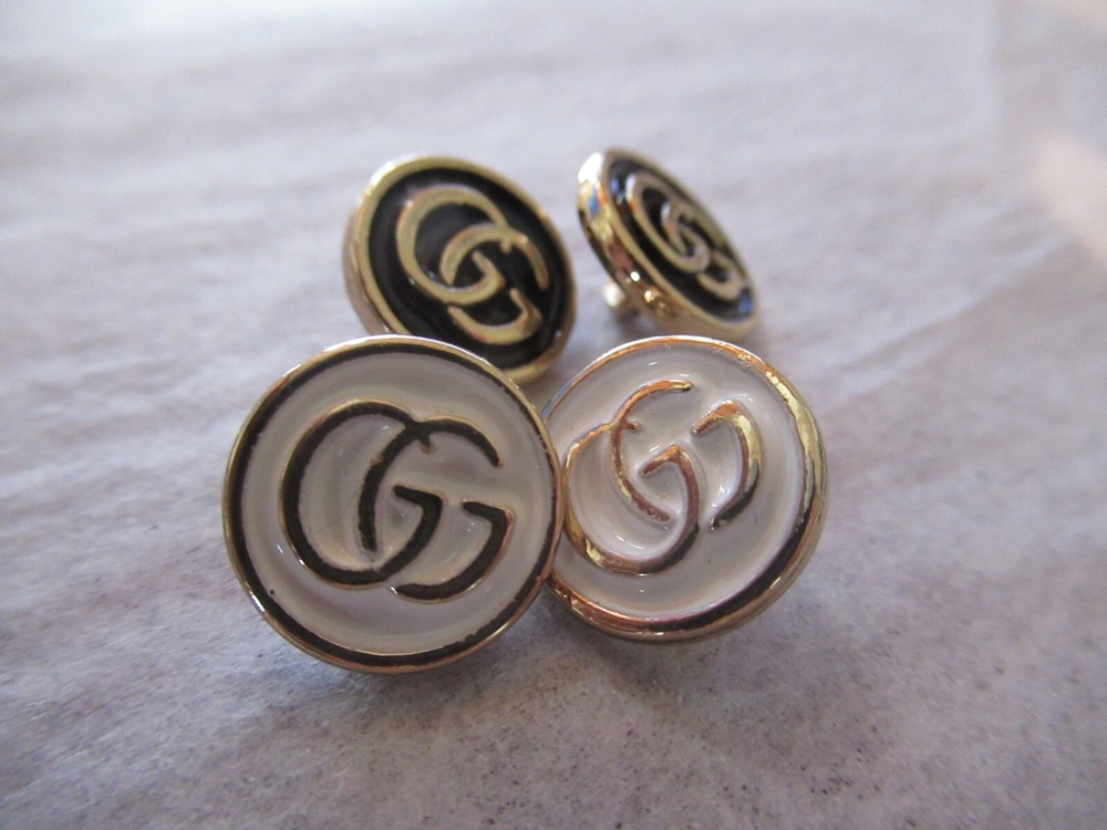 GUCCI  4 small  BUTTONS GOLD tone metal , 13mm  LOT 4