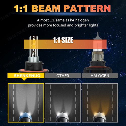 For 2021-2022 Ford F-250 F-350 Super Duty 9008 LED Headlights Hi/Lo Beam 10000K - Picture 3 of 12