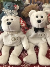 TY BEANIE BABY BEARS - MR AND MRS  2001