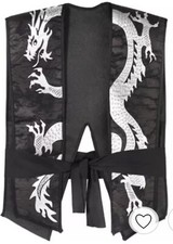 Child Black Ninja Tabard Costume. Included Only the Vest And the Belt.