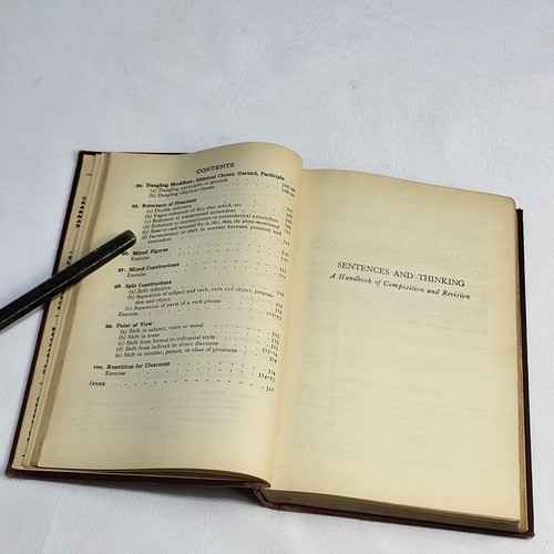 1923 Sentences and Thinking: A Handbook of Composition and Revision Foerster   - Picture 6 of 13