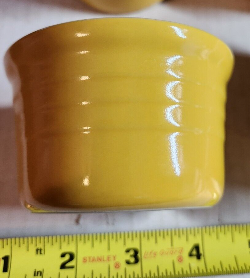 Le Creuset 1120 Yellow Ramekins Cups set of 4 eBay