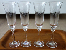 Bohemia Selection Romance 4 elegante Sektgläser Kristallglas