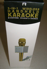 3 IN 1 WIRELESS HAND HELD KARAOKE MICROPHONE SPEAKER CHARGER FUNKYRICO
