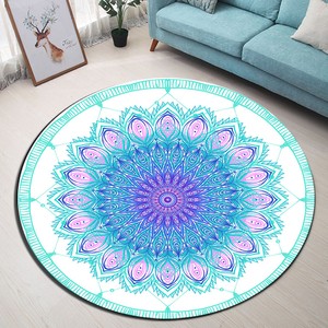 Details About Hippie Mandala Peacock Home Bedroom Decor Round Carpet Non Slip Rug Yoga Mat