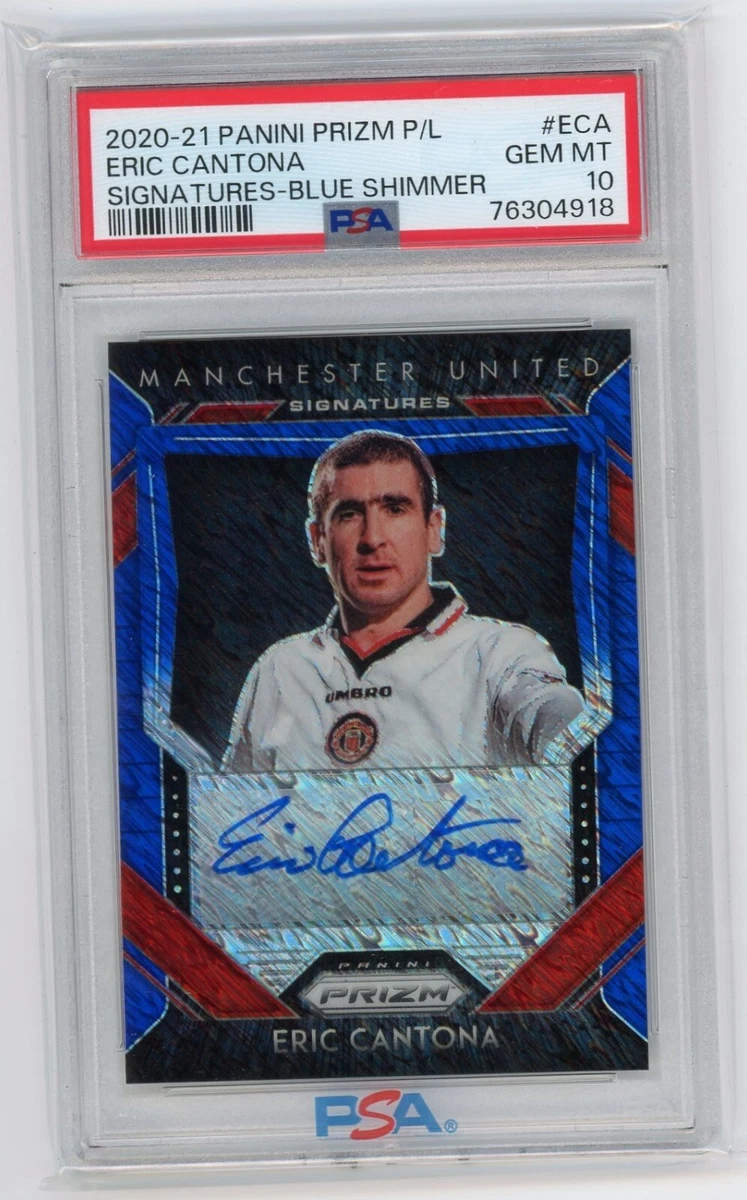 Eric Cantona Soccer Autographed Sports Trading Cards & Accessories