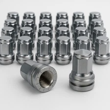 (32) 14x1.5 Chrome Solid One-Piece  Lug Nuts for 2017-2025 Ford F-250 F-350