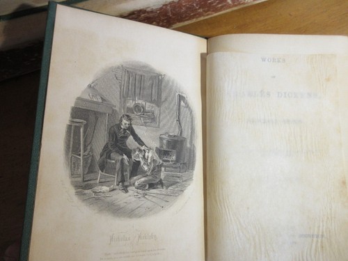 Old NICHOLAS NICKLEBY Book Set 1866 ANTIQUE VICTORIAN LIFE ADVENTURES CLASSIC ++ - Picture 4 of 12