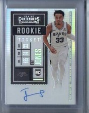TRE JONES 2020-21 PANINI CONTENDERS ROOKIE TICKET PREMIUM PRIZM AUTO RC #120