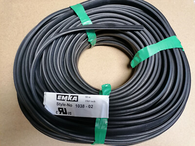 EMKA 50m sealing profile EPDM 55 Shore A black, 1038-02, sealing profile