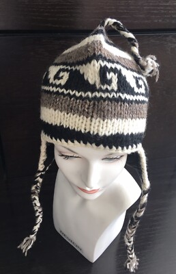 BEANIE KNIT KATHMANDU 100% WOOL LINED 
