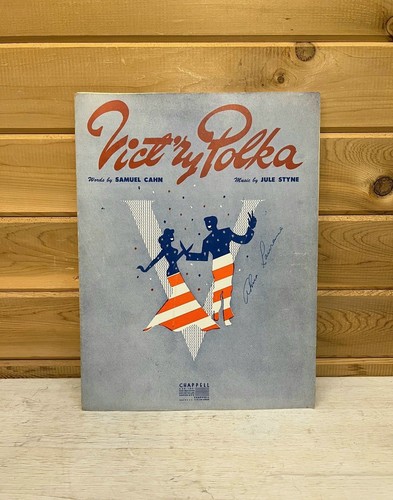 Antique Sheet Music Vict'ry Polka Cahn Styne Vintage 1943