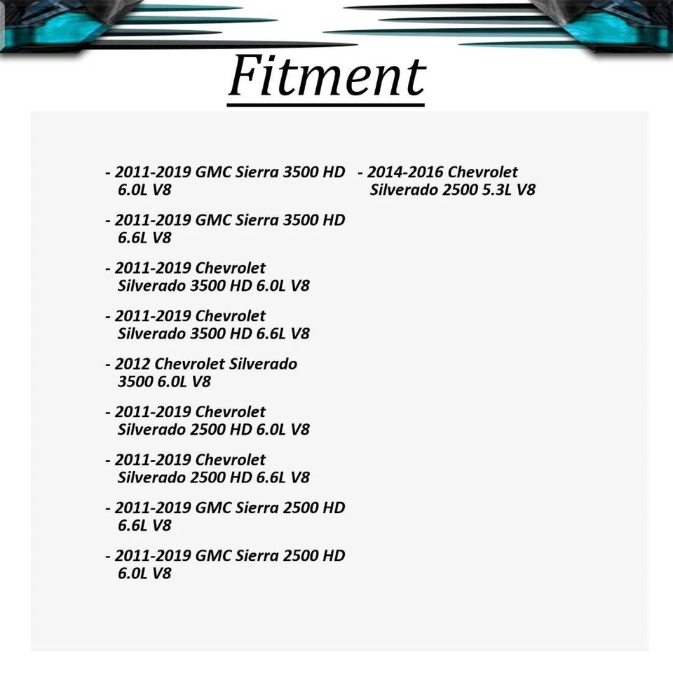 Kit de inicialização de pino de pinça de freio traseiro para 2011-2019 Chevrolet Silverado 3500 HD 6.0L - Imagem 2 de 3