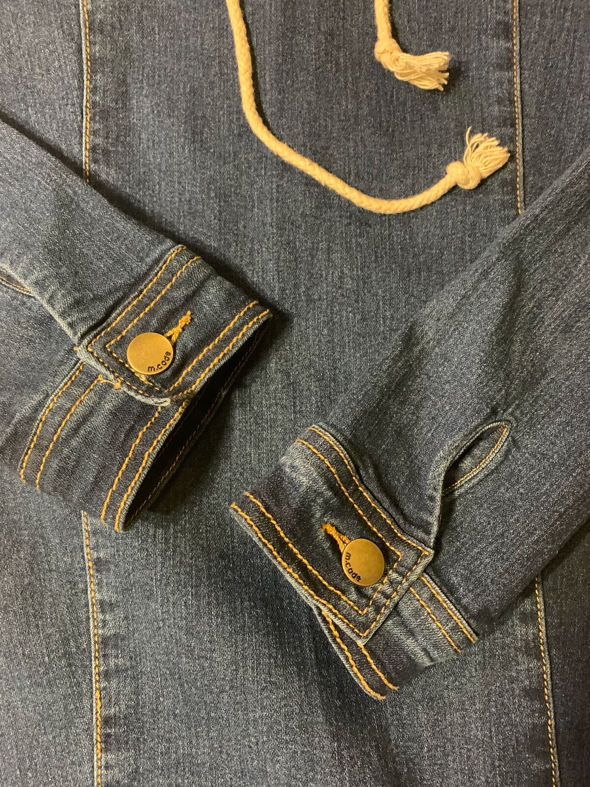 Mind Code Dark Denim Side Zipper Closure Body Con… - image 4