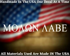 MOLON LABE 2nd Amendment Vinyl Car Decal Bumper Sticker USA Seller