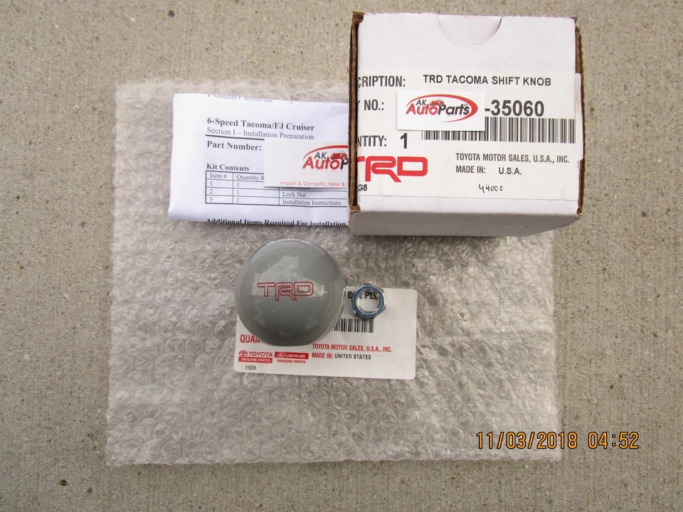 07-14 TOYOTA FJ CRUISER TRD EDICIÓN ESPECIAL 6 VELOCIDADES MANUAL M/T PERILLA DE CAMBIO NUEVO Foto 3 de 4