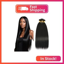  1B Bundles Human Hair Natural Black Straight Bundles 20 22 24 Inch Unprocessed