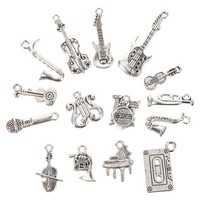 15 Pcs Musikalische Diy-AnhäNger Zur Schmuckherstellung Musiknoten-AnhäNger