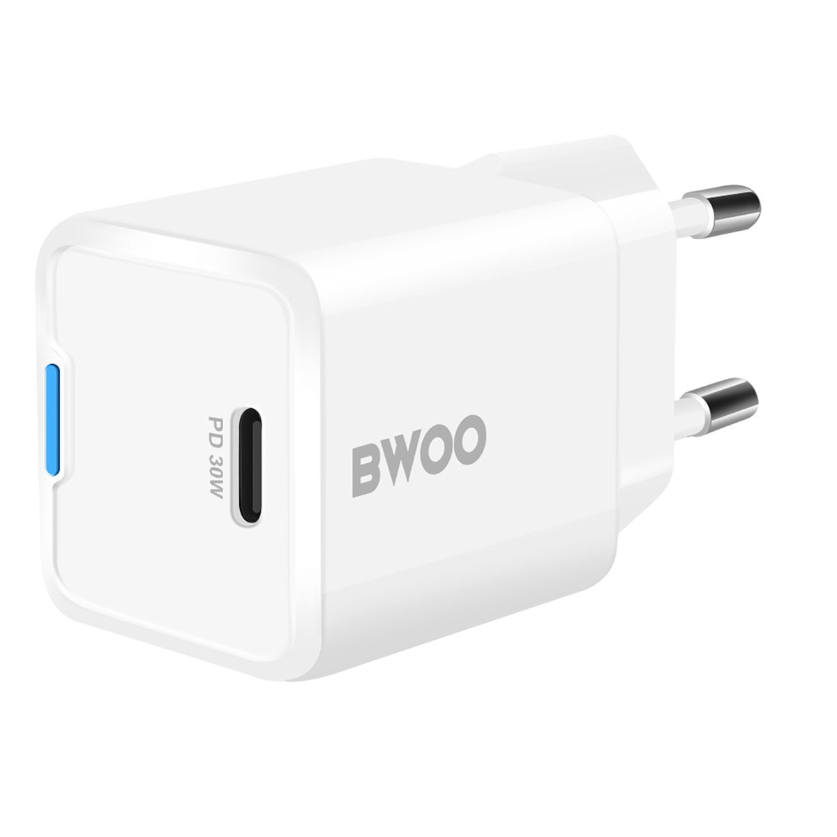 Chargeur GaN 30W USB-C Bwoo blanc pour éviter la surchauffe