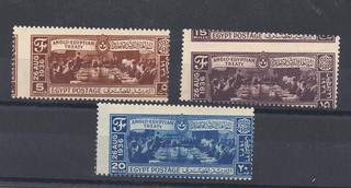 Egipto 1936 Tratado Anglo Egipcio Raramente Visto Como Nuevo Nuevo Conjunto Misperf
