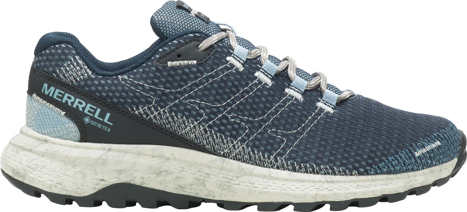 Merrell Fly Strike GORE-TEX Mujer Zapatos para Correr Azul Impermeable GTX Offroad Run