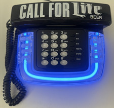 Neon Blue And Red Black Desk Novelty Telephone Miller Lite Call For Lite Rare