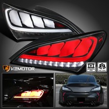 Black Fits 2010-2016 Hyundai Genesis Coupe Led Sequential Signal Tail Lights Black Fits 2010-2016 Hyundai Genesis Coupe Led Sequential Signal Tail Lights