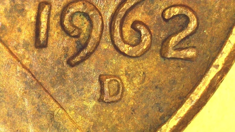 1962 D Lincoln Memorial Cent with a D/D Mint Mark Error (A363)