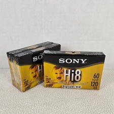 SONY Hi8 120 MINUTES DIGITAL 8 60 MINUTES CAMCODER TAPE, NTSC, HMP SET OF 3