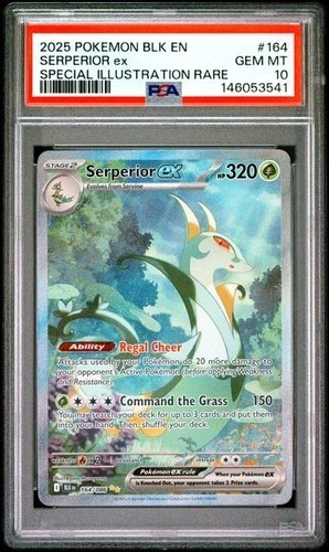 2025 POKEMON BLK EN-BLACK BOLT SERPERIOR EX #164 SIR PSA 10 GEM MT