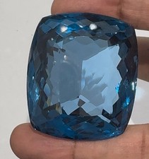 500 Ct Cushion Cut Huge 100 Natural London Blue Topaz Loose Gemstone Certified