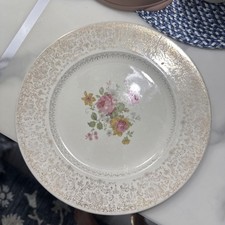 mid-century vtg dinner plate, Rose Glory by t...