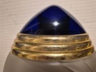 BOUCHERON  Paris display PERFUME FACTICE BOTTLE glass ROYAL BLUE/gold  top  dede — photo 5