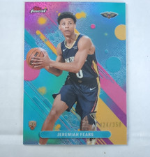 Topps Finest Rookie Jeremiah Fears #7 Sky Blue Refractor /350 Pelicans 2025-26
