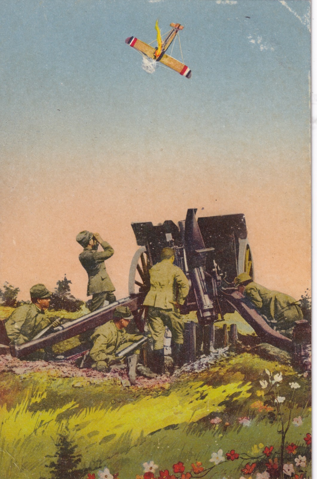 CARTOLINA MILITARE ,IL NOSTRO MERAVIGLIOSO DEPORT CONTRO GLI AEREOPLANI - WW1