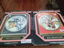 JOE MONTANA KANSAS CITY CHIEFS VINTAGE  IMPRESSION LIMITED PLAQUE Troy Aikman 