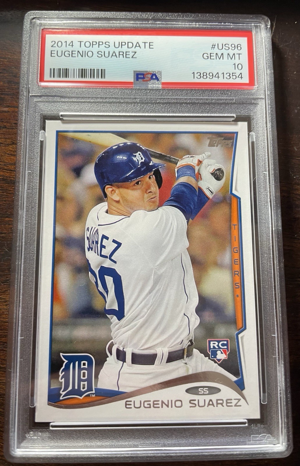 2014 Topps Update #US96 Eugenio Suarez Rookie Card Mariners RC PSA 10 Gem Mint