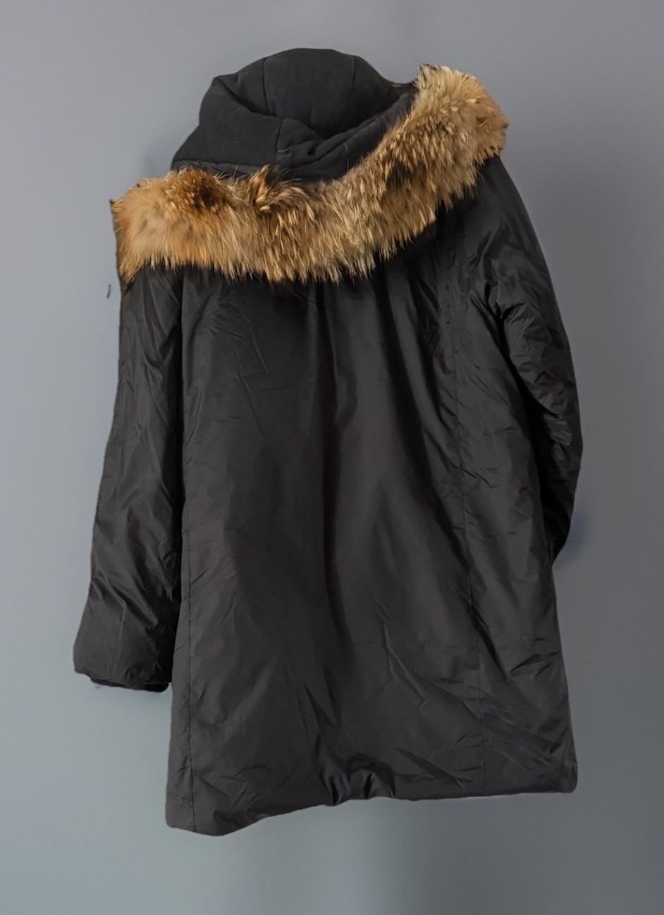 Helmut Lang Rare Black Hooded Parka Coat Fur Trim Small Minimalist Designer image 10