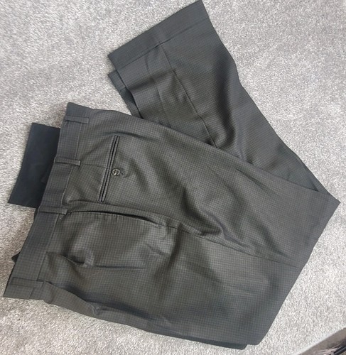 Joseph A Bank Karierter Grau Seide Wolle Anzug 44 L Hose 36x32 Loose Fit 2 Teiler JOS - Bild 15 von 19