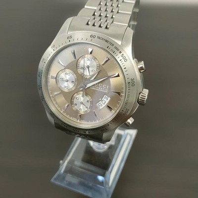 Gucci G-Timeless XL Chronograph Herren Auto Uhr Vollglieder aus Japan
