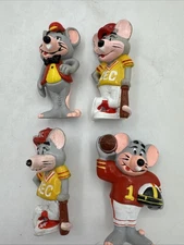 (4) Chuck E. Cheese 1986 Vintage PVC Figures Showbiz Pizza Time Theatre