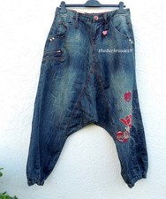 Desigual Haremshose  Pump Sarouel Jeans Baggy   w 32  Stickerei Neu