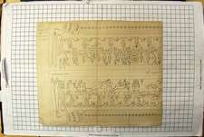 Original Old Antique Print Egyptian Drawings Animals People C1800 19th Century