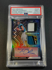 TREVOR LAWRENCE 2021 PANINI OBSIDIAN RED DUAL PATCH AUTO ROOKIE RC /10 PSA 9 10