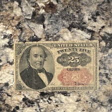 United States Fractional Currency Note 25c Denomination Circulated Uncertified