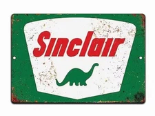 New Sinclair Gasoline Tin Metal Sign 8x12 Man Cave Garage Bar Game Room Dinosaur