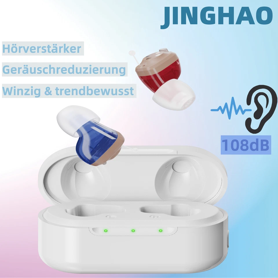 JINGHAO Hörverstärker mit 16-Kanal digitaler Rauschunterdrückung stilvollem Design