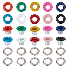 GORGECRAFT 200 Sets 10 Colors Eyelets and Grommets 3MM Hole 6mm, 10
