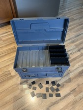 Vintage Plano Phantom Pro 797 Tackle Box Fishing Tool Box Gray w/Rare Inserts