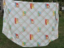 Marlborough Garfield Twin Sheet Set Multicolor Plaid 80/20 Poly-Cotton Vtg 1978